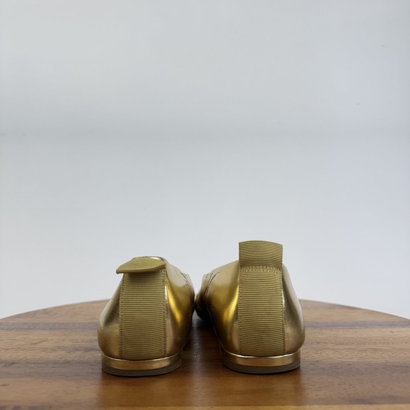 Womens Franco Sarto Ariel Gold Faux Leather Comfort Casual Ballet Flats Size 7.5 - Picture 6 of 8